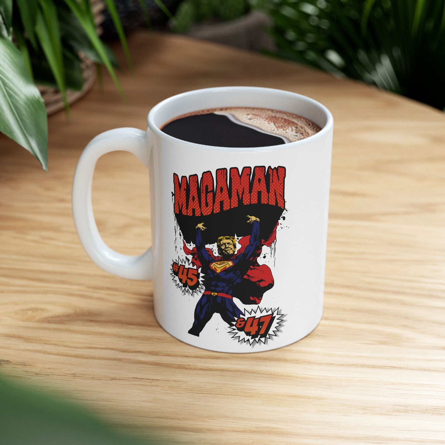 β MagaMan Coffee Mug β Fuel Your Day Like a Super Patriot! πΊπΈπͺ