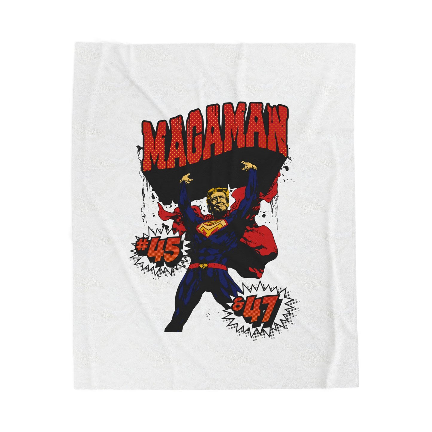 🛌 MagaMan Velveteen Plush Blanket – Cozy Up with 45 & 47! 🇺🇸🔥