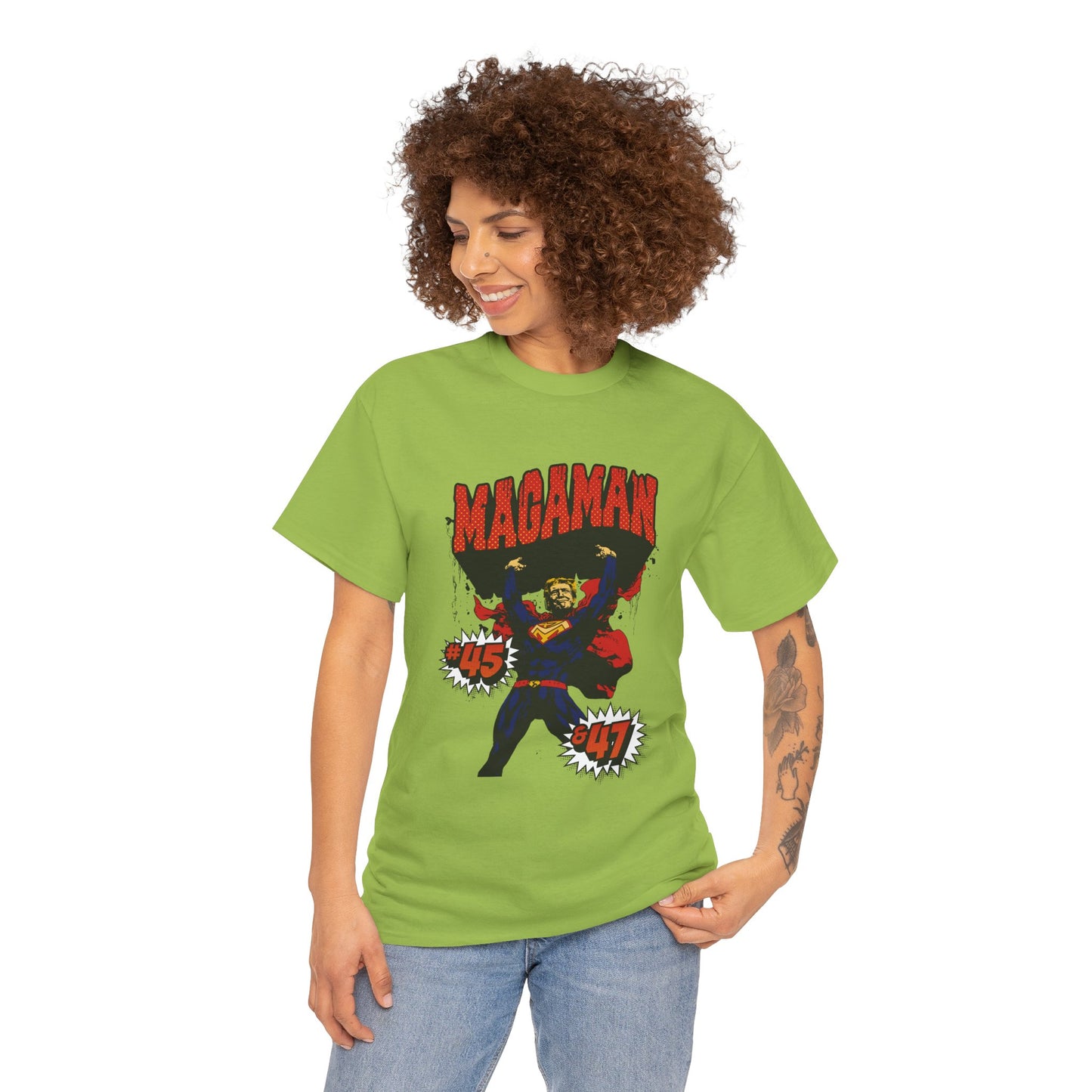 🔥 MagaMan Hero Tee – Stand Strong with 45 & 47! 🇺🇸💪