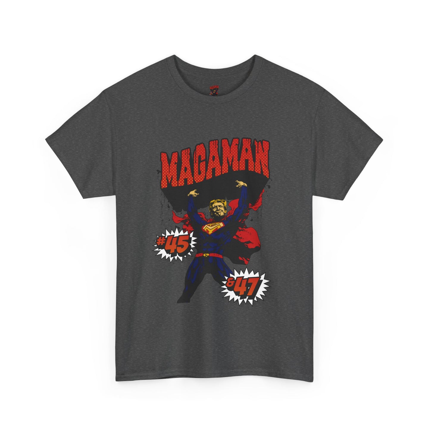 🔥 MagaMan Hero Tee – Stand Strong with 45 & 47! 🇺🇸💪