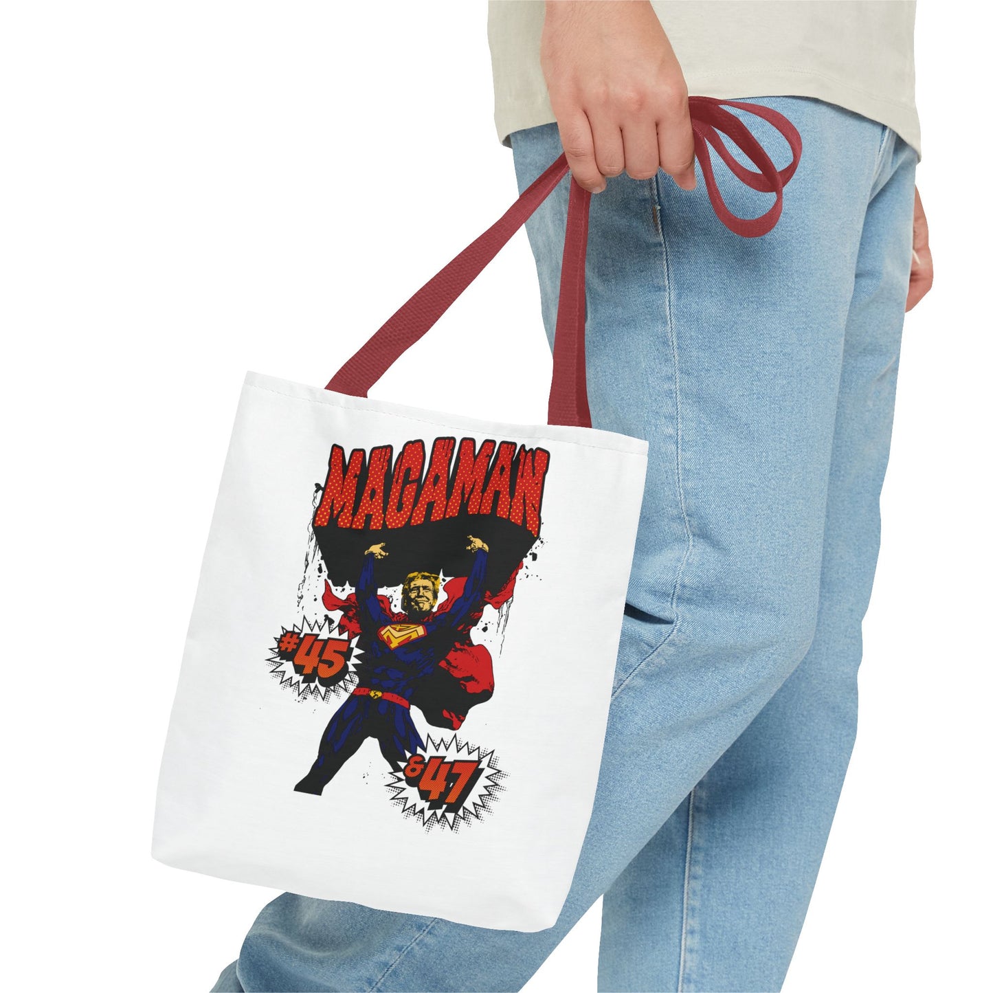 🛍️ MagaMan “Best President Ever” Tote Bag – Carry Patriotism Everywhere! 🇺🇸💪