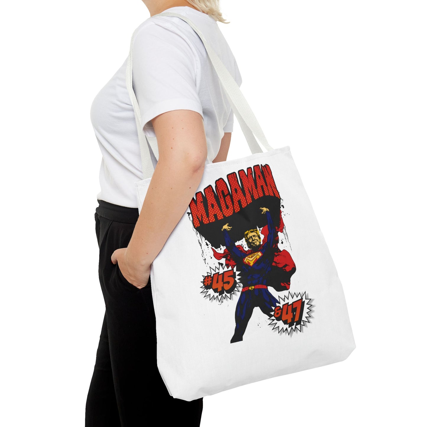 🛍️ MagaMan “Best President Ever” Tote Bag – Carry Patriotism Everywhere! 🇺🇸💪
