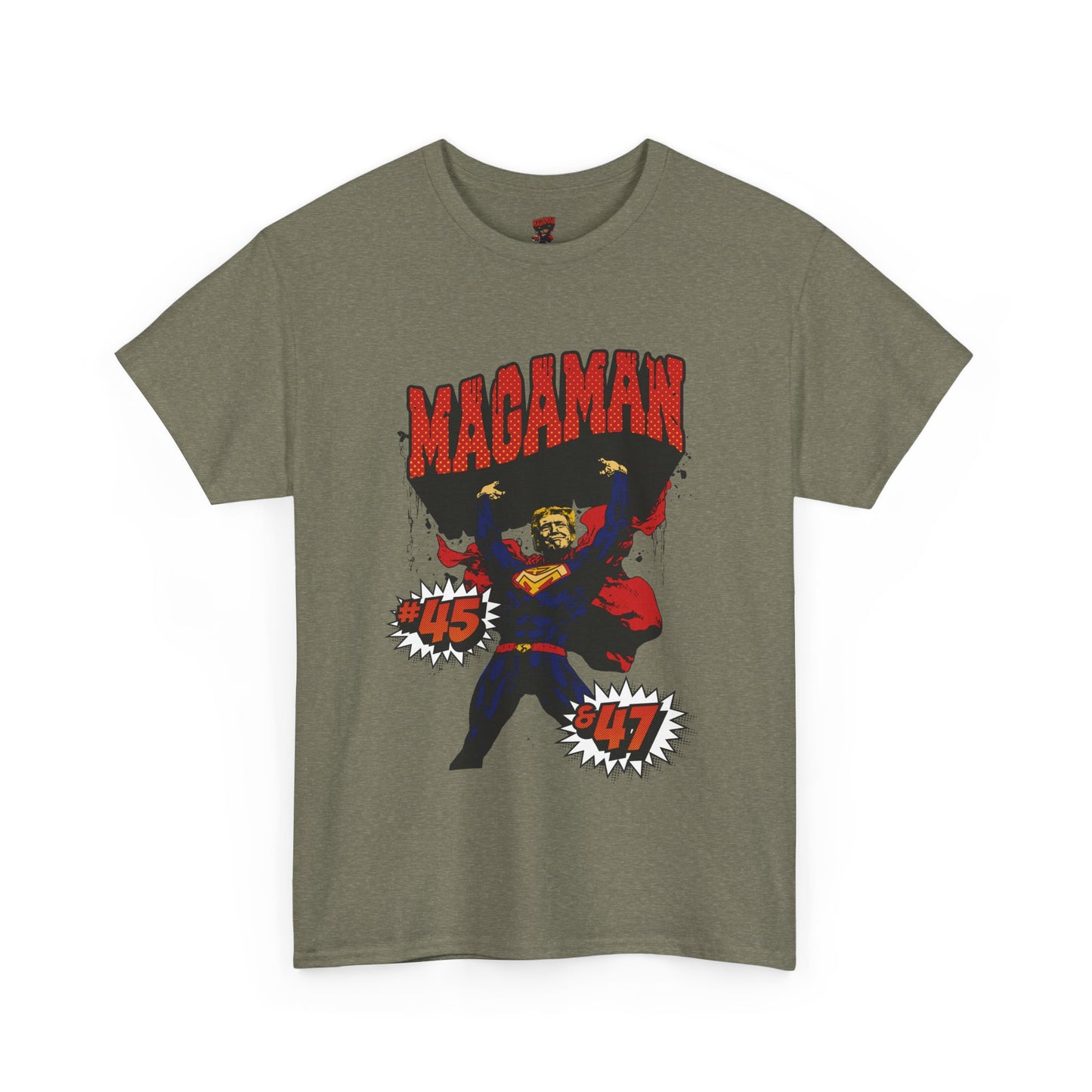 🔥 MagaMan Hero Tee – Stand Strong with 45 & 47! 🇺🇸💪