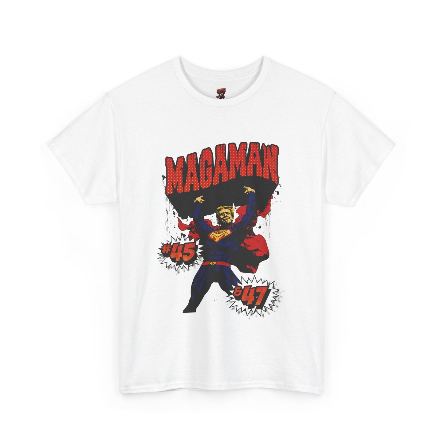 🔥 MagaMan Hero Tee – Stand Strong with 45 & 47! 🇺🇸💪