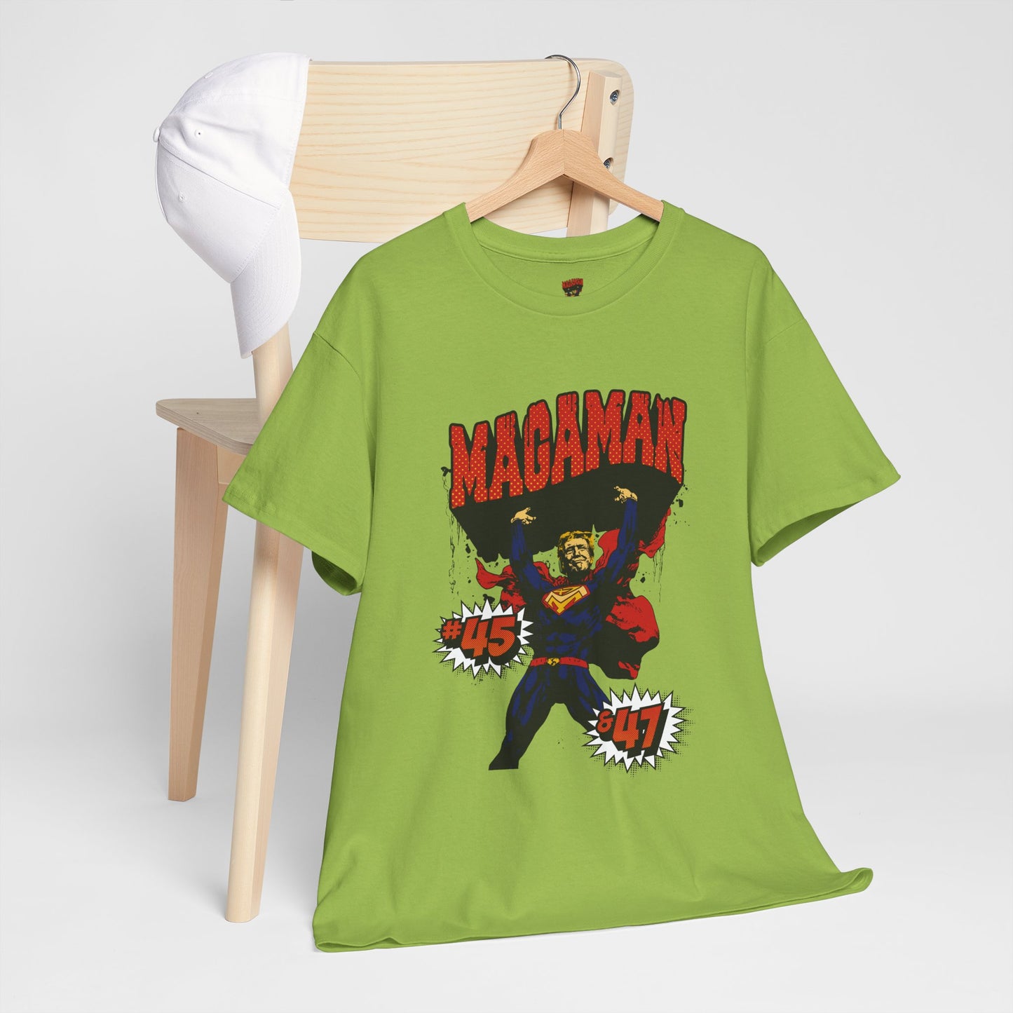 🔥 MagaMan Hero Tee – Stand Strong with 45 & 47! 🇺🇸💪
