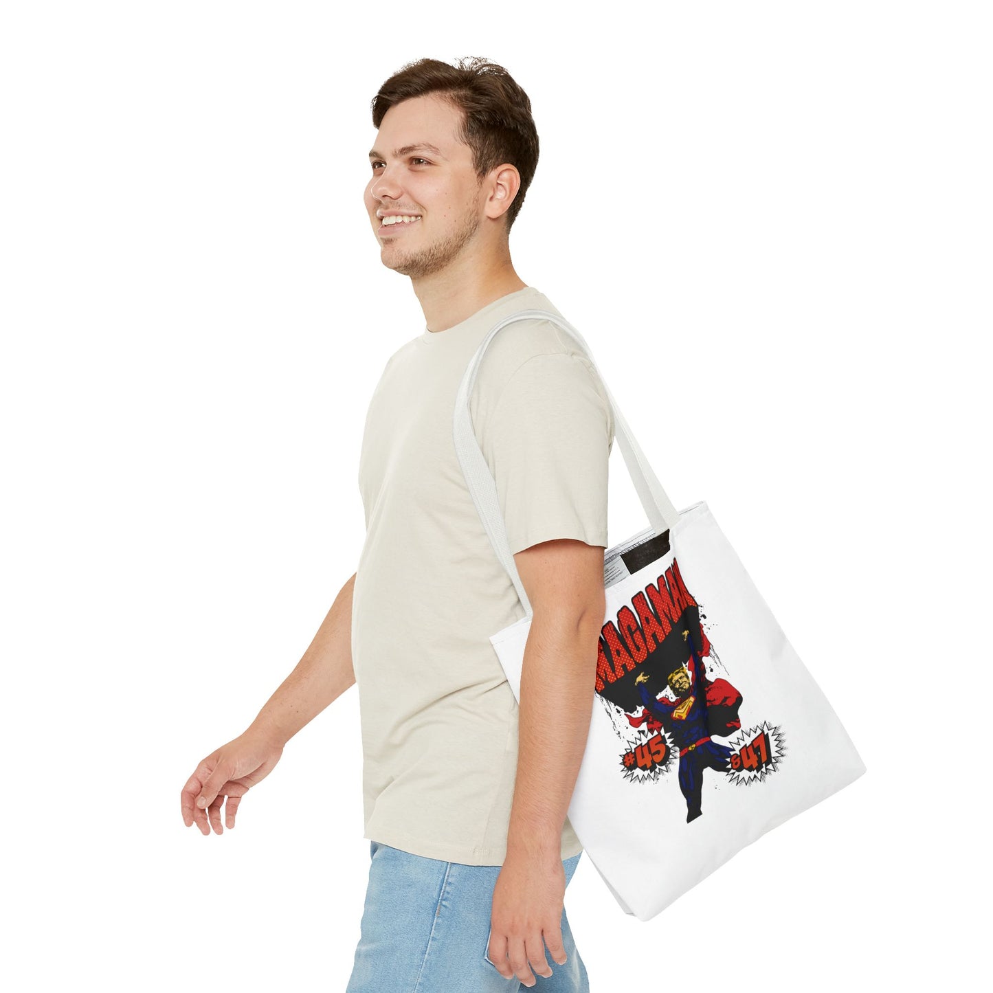 🛍️ MagaMan “Best President Ever” Tote Bag – Carry Patriotism Everywhere! 🇺🇸💪