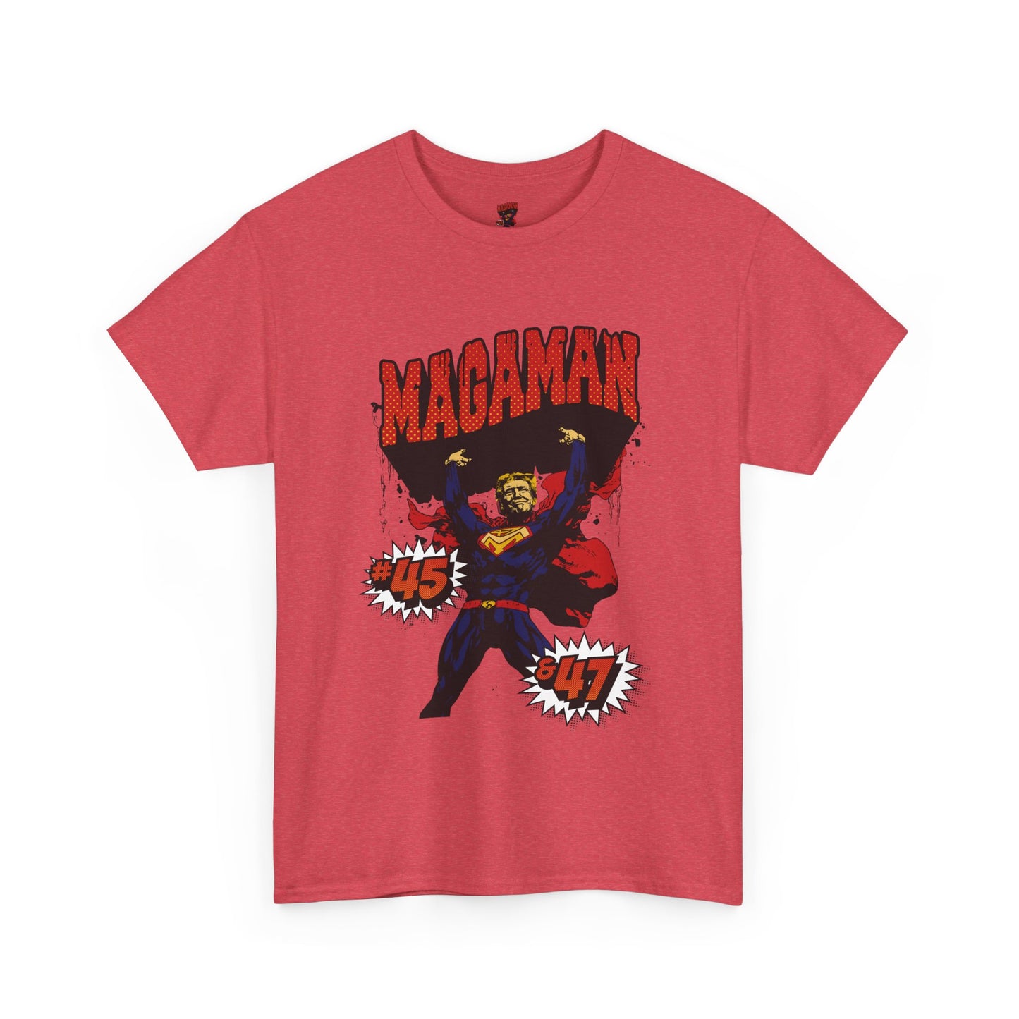 🔥 MagaMan Hero Tee – Stand Strong with 45 & 47! 🇺🇸💪