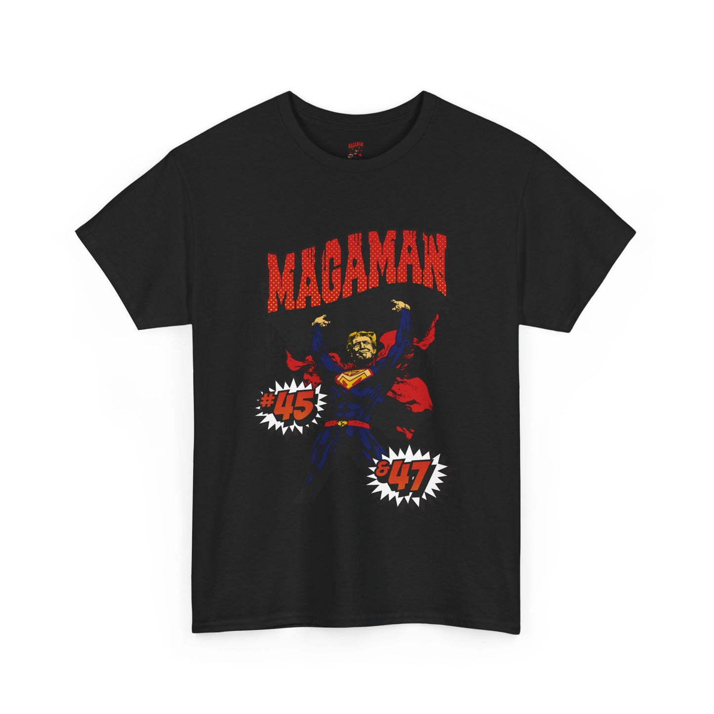 🔥 MagaMan Hero Tee – Stand Strong with 45 & 47! 🇺🇸💪