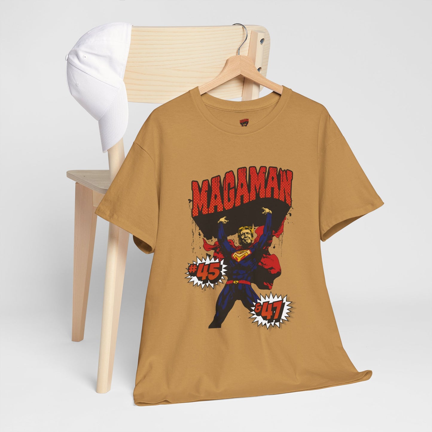 🔥 MagaMan Hero Tee – Stand Strong with 45 & 47! 🇺🇸💪