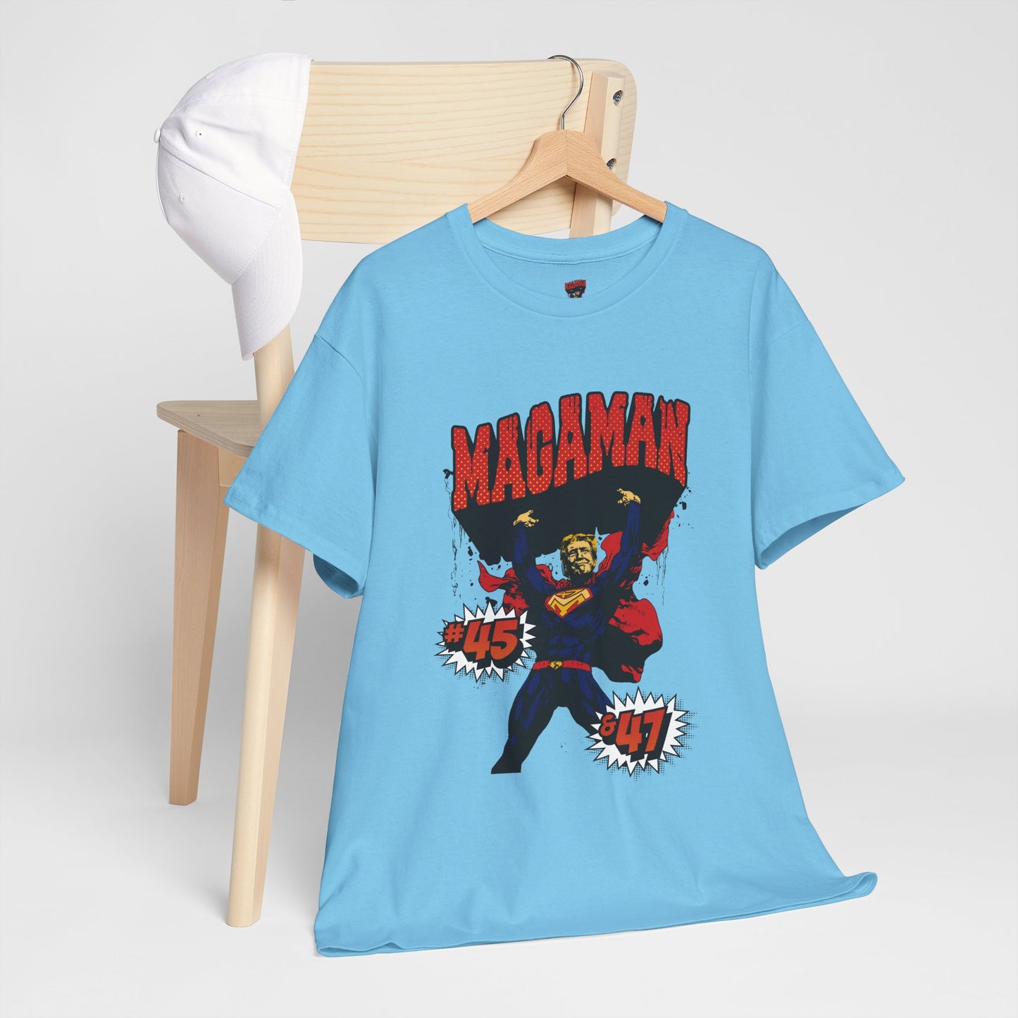 🔥 MagaMan Hero Tee – Stand Strong with 45 & 47! 🇺🇸💪