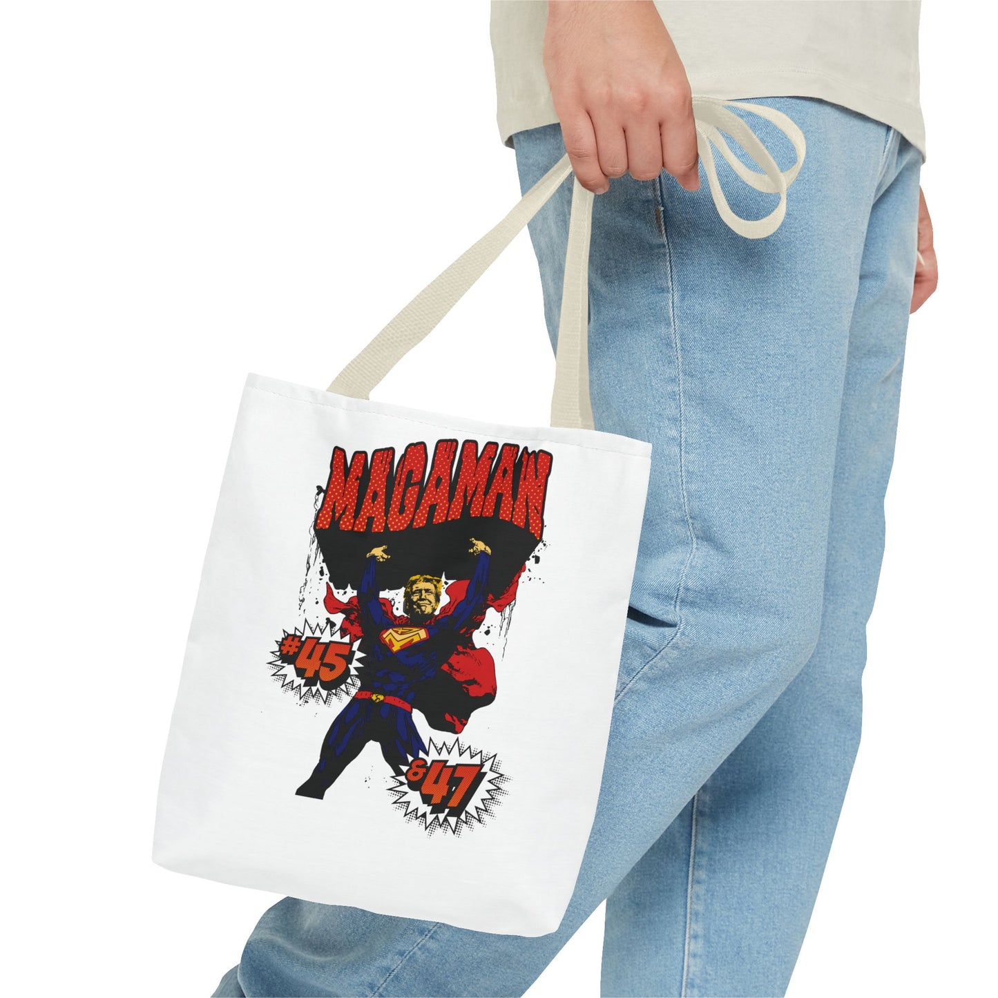 🛍️ MagaMan “Best President Ever” Tote Bag – Carry Patriotism Everywhere! 🇺🇸💪