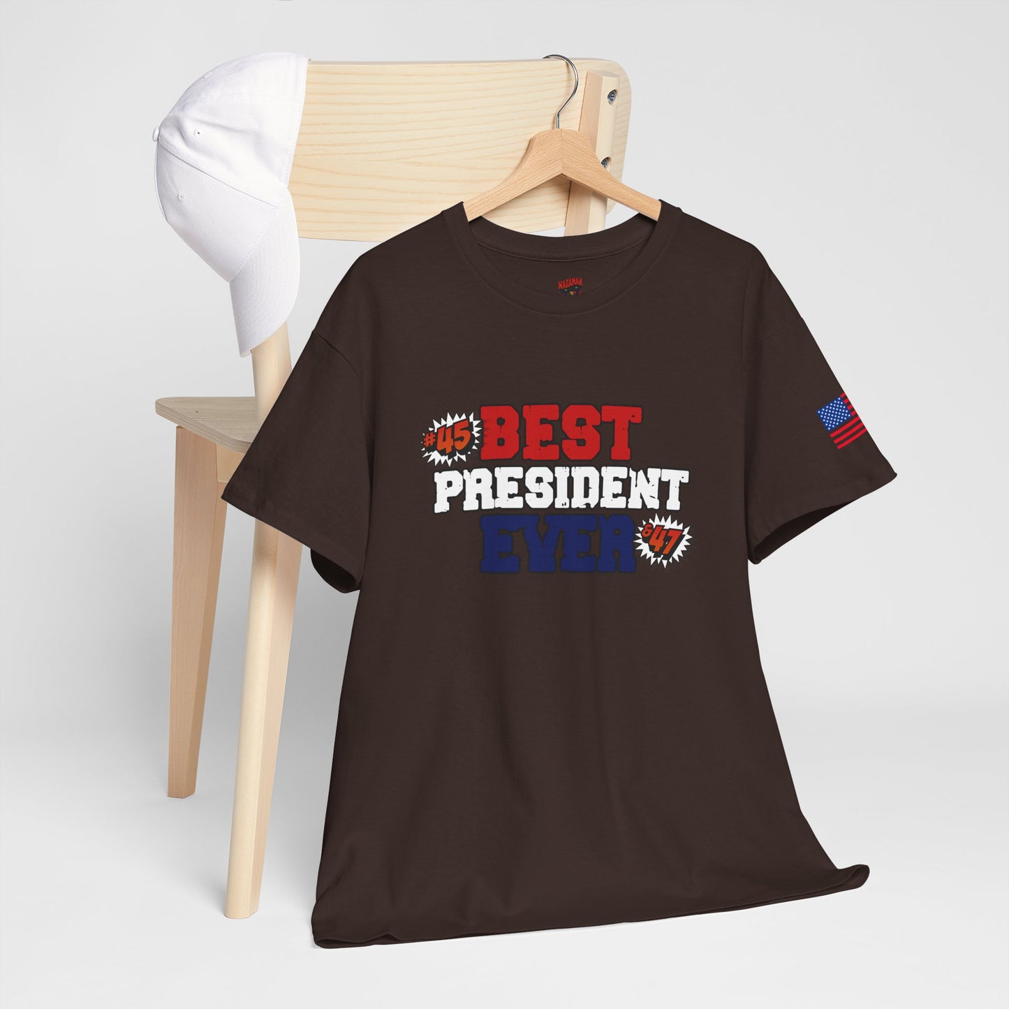 🔥 MagaMan “Best President Ever” T-Shirt – Stand Proud, Stay Bold! 🇺🇸💪