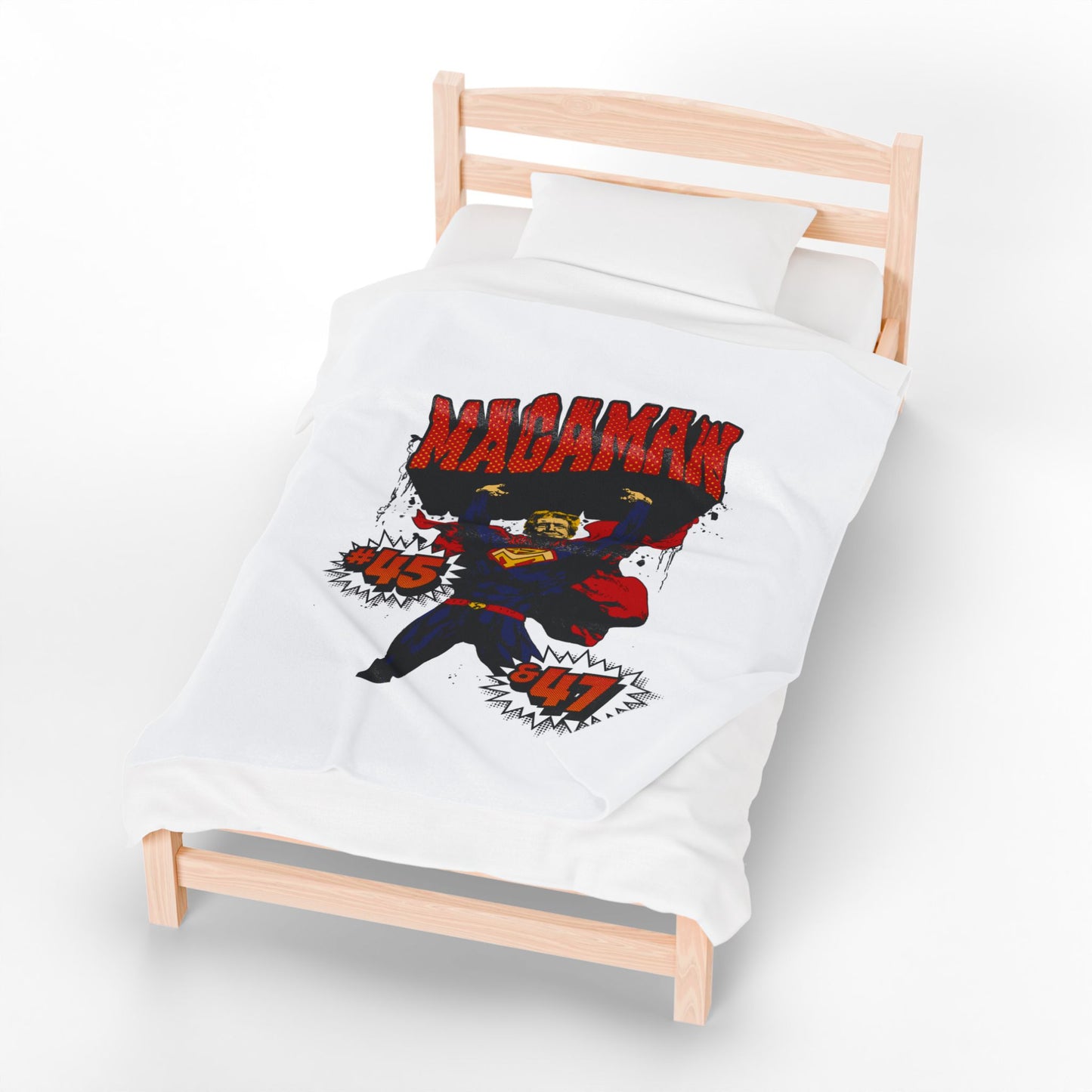 🛌 MagaMan Velveteen Plush Blanket – Cozy Up with 45 & 47! 🇺🇸🔥