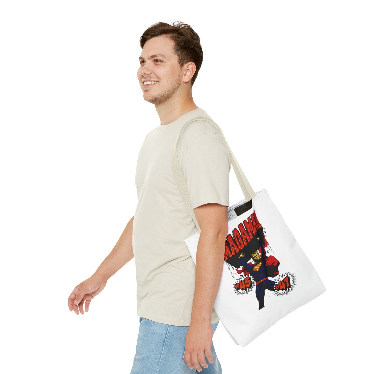 🛍️ MagaMan “Best President Ever” Tote Bag – Carry Patriotism Everywhere! 🇺🇸💪