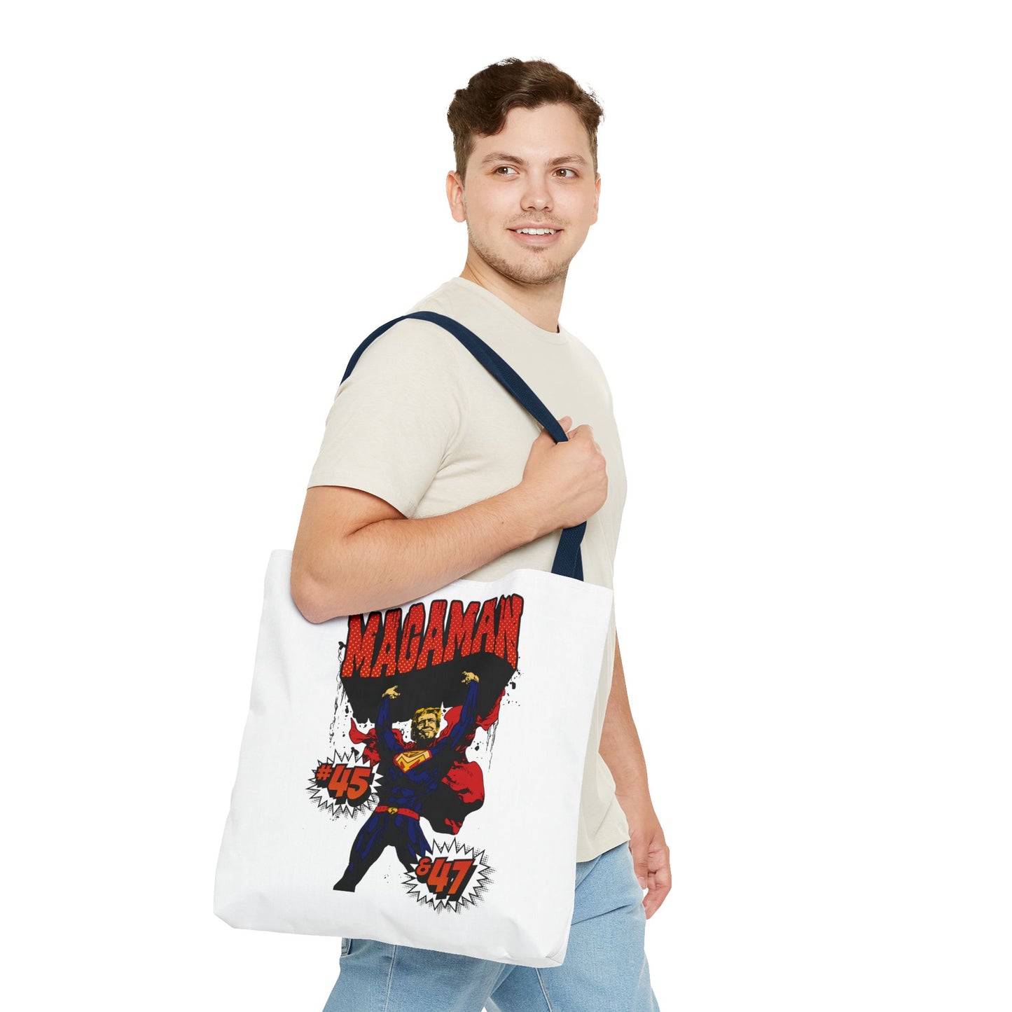 🛍️ MagaMan “Best President Ever” Tote Bag – Carry Patriotism Everywhere! 🇺🇸💪